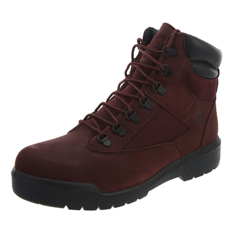 Timberland 6-Inch Waterproof Field Boot Burgundy Men's Shoes #A1A2X