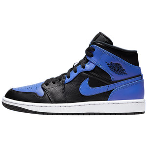 Air Jordan 1 Mid Black Royal Mens Sneaker Style# 554724-077