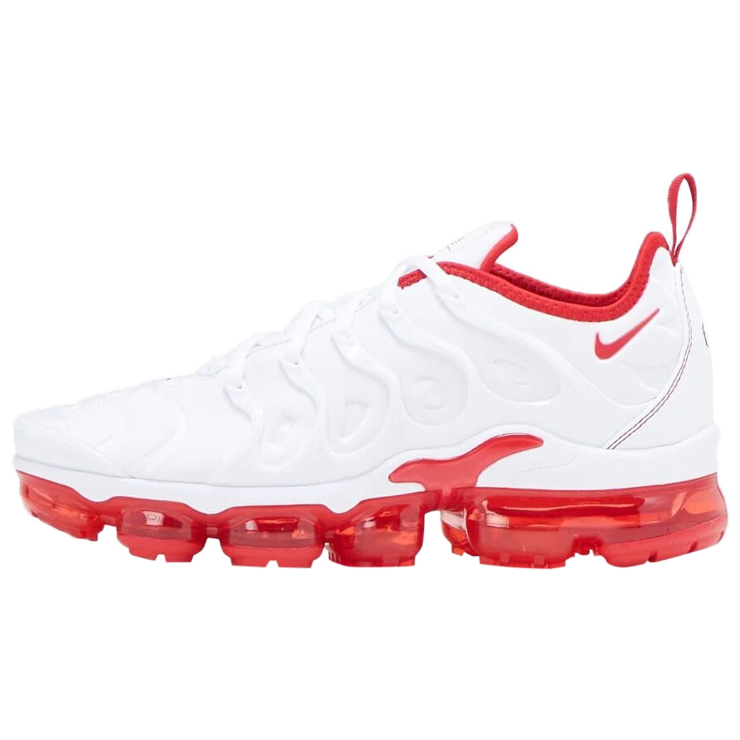 AIR VAPORMAX PLUS Mens Sneaker Style DH0279-100- WHITE UNIVERSITY RED