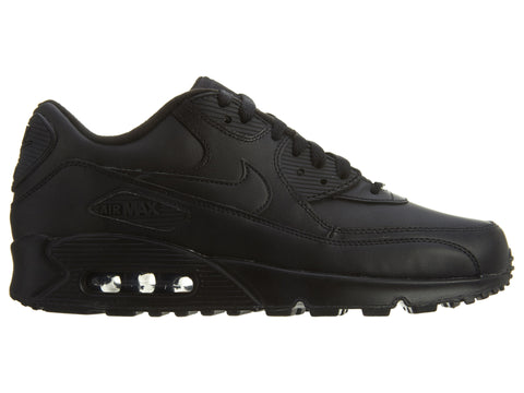 Nike Air Max 90 Leather Black Mens Running Shoes 302519-001