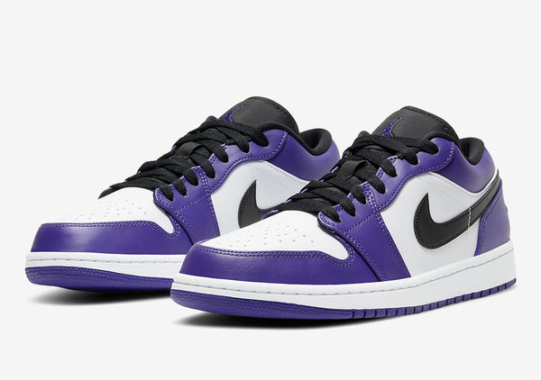 Air Jordan 1 Low Court Purple Mens Sneaker Style 553558-500