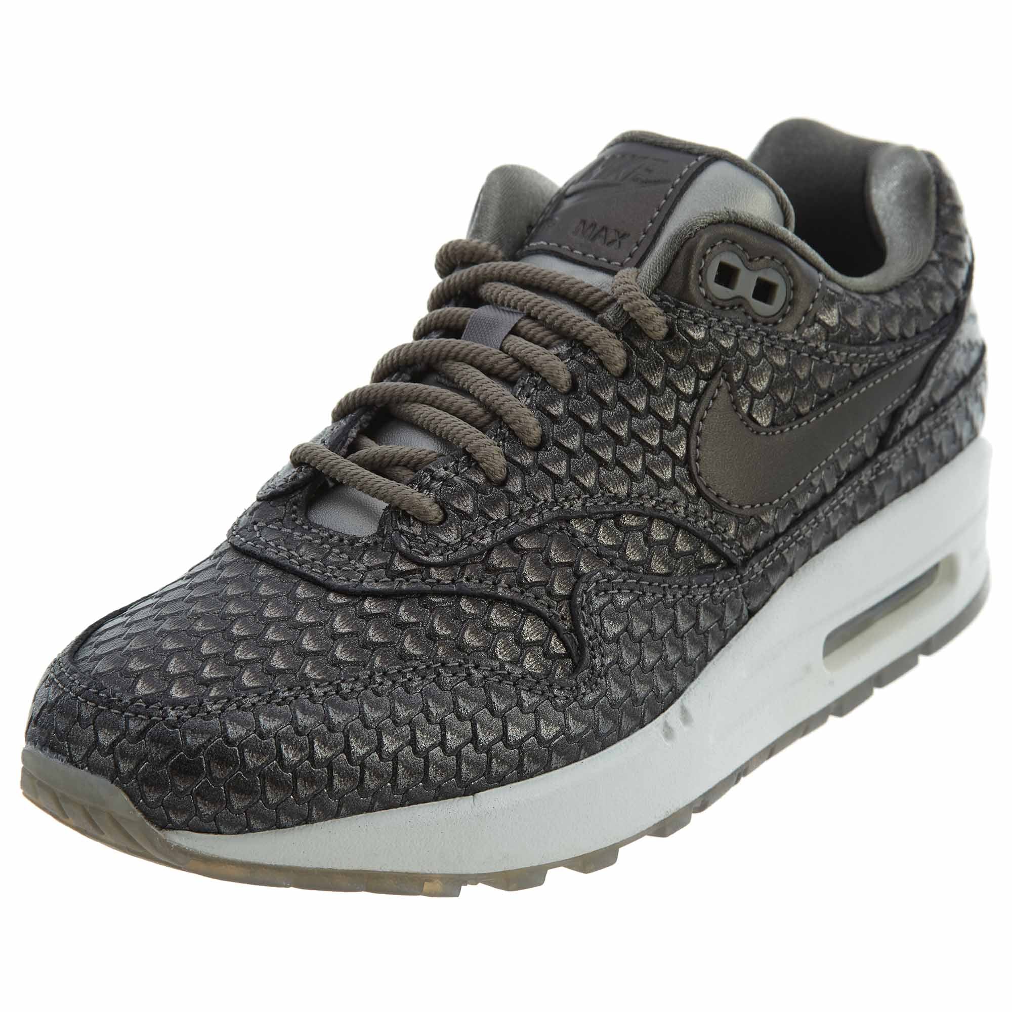 Nike Air Max 1 Premium Leather Sneaker Womens Running Shoes : 454746