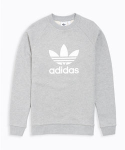 Adidas Trefoil Crew neck grey Men's Sweatshirt #ADID-CY4573