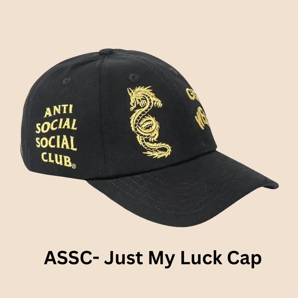 Anti Social Social Club "Just My Luck" Black/Gold Style# ASSC- Just My Luck Cap Black/Gold