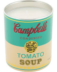 Andy Warhol  Scented Candle  Campbell Soup  Turquoise & Yellow