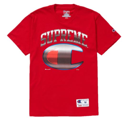 Supreme s/s tee | champion chrome s/s red top Style# SS19KN4