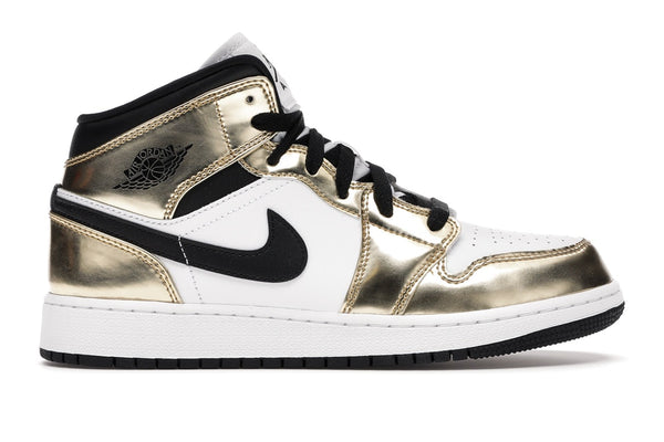 Air Jordan 1 Mid SE (GS) Sneaker DC1420-700 Metallic Gold