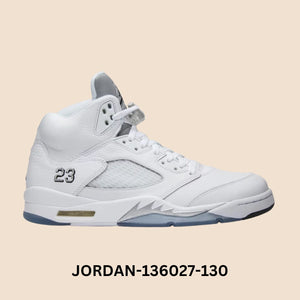 Air Jordan 5 Retro "Metallic White" Men's Style# 136027-130