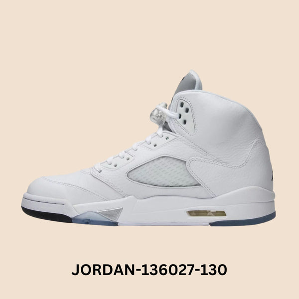 Air Jordan 5 Retro "Metallic White" Men's Style# 136027-130