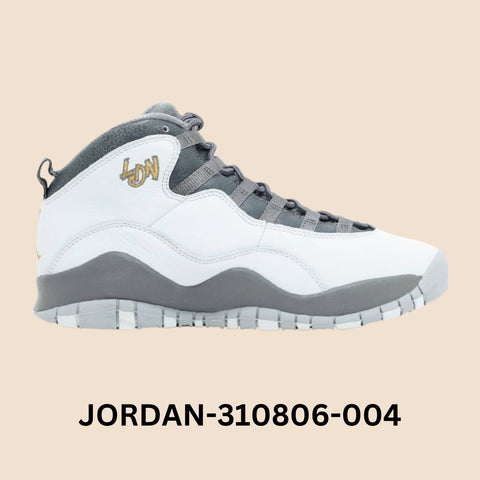 Air Jordan 10 Retro Bg "London" Grade School Style# 310806-004