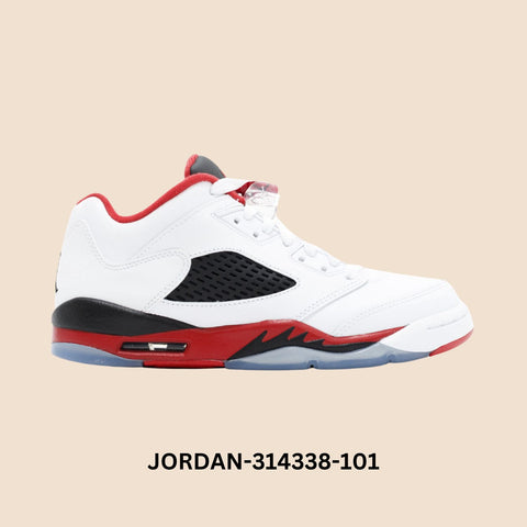 Air Jordan 5 Retro Low "FIRE RED" Grade School Style# 314338-101