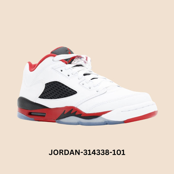 Air Jordan 5 Retro Low "FIRE RED" Grade School Style# 314338-101