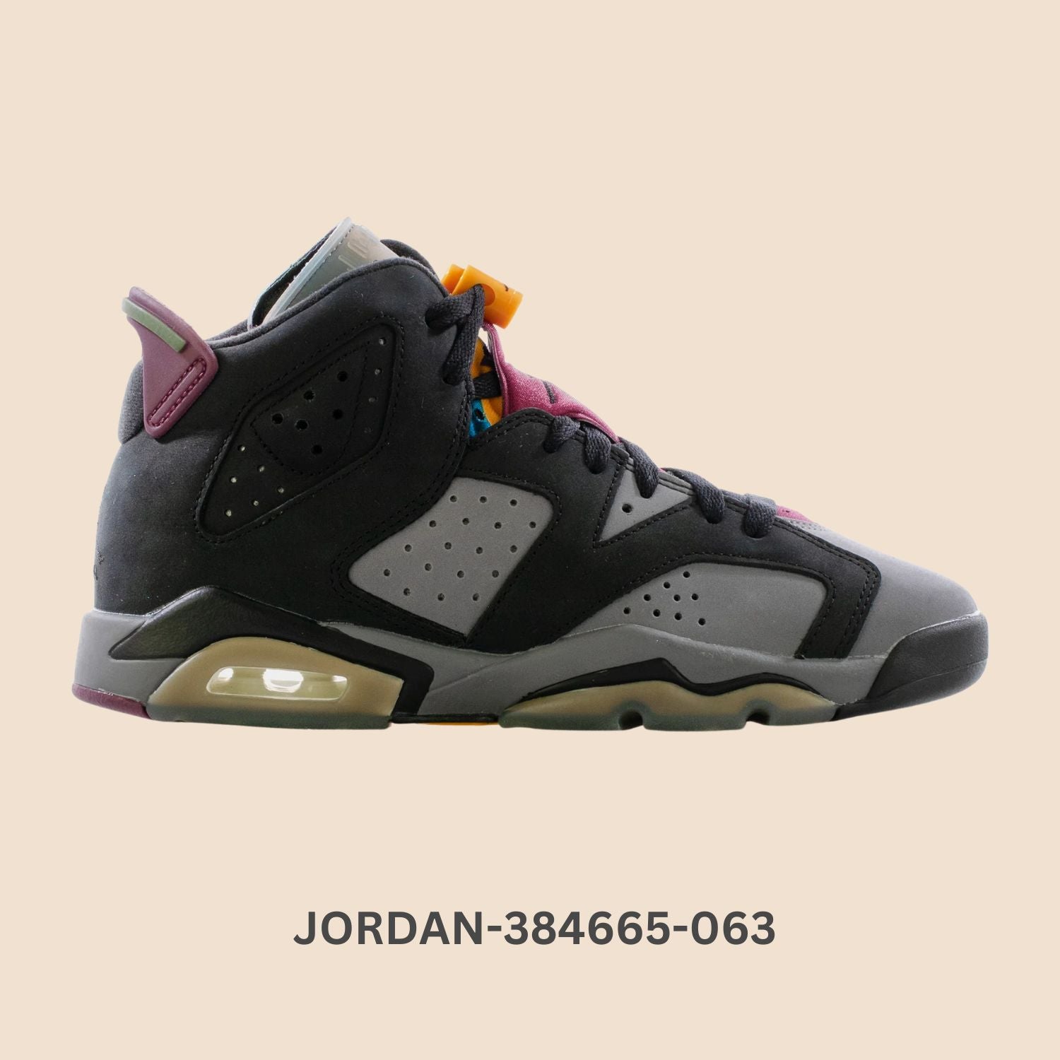Air Jordan 6 Retro "BORDEAUX" Grade School Style# 384665-063
