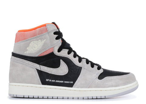 Air Jordan 1 Retro High Og "grey Crimson" Men's Basketball Shoes #555088-018