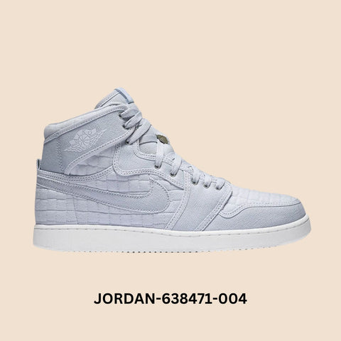 Air Jordan 1 KO High Quilted "Pure Platinum" Men's Style# 638471-004