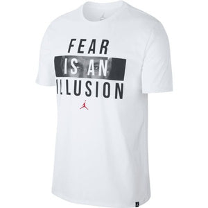 Jordan Fear Is An Illusion Casual White T-Shirt Men's Style #882098-100