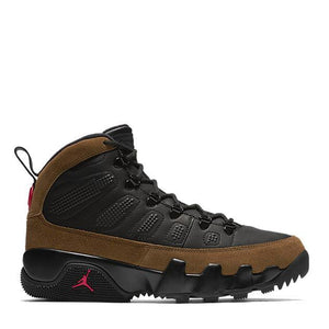 Jordan Men's Air 9 Retro Boot NRG, Black/True Red-Light Olive Basketball Shoes #AR4491-012