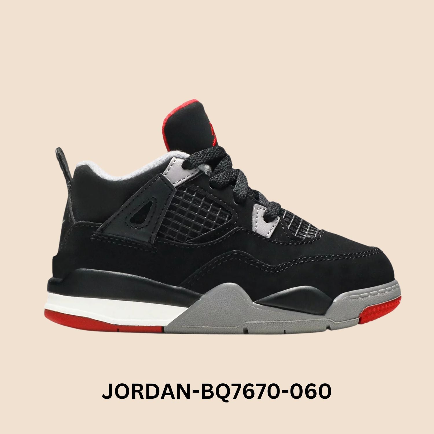 Air Jordan 4 Retro "Bred" Toddler Style# BQ7670-060