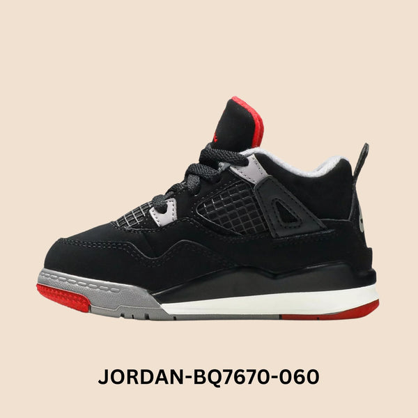Air Jordan 4 Retro "Bred" Toddler Style# BQ7670-060