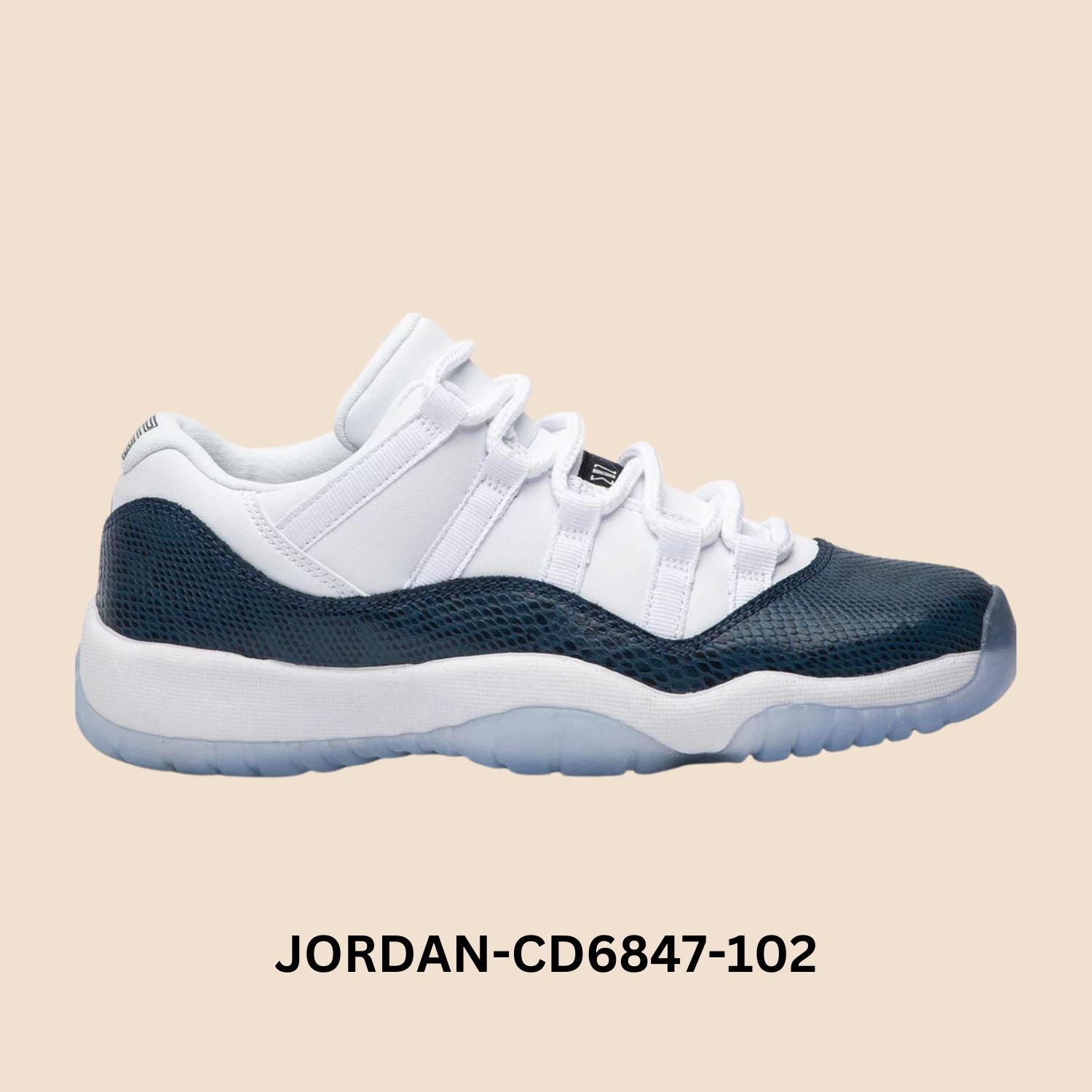 Air Jordan 11 Retro Low "Navy Snakeskin" Grade School Style# CD6847-102
