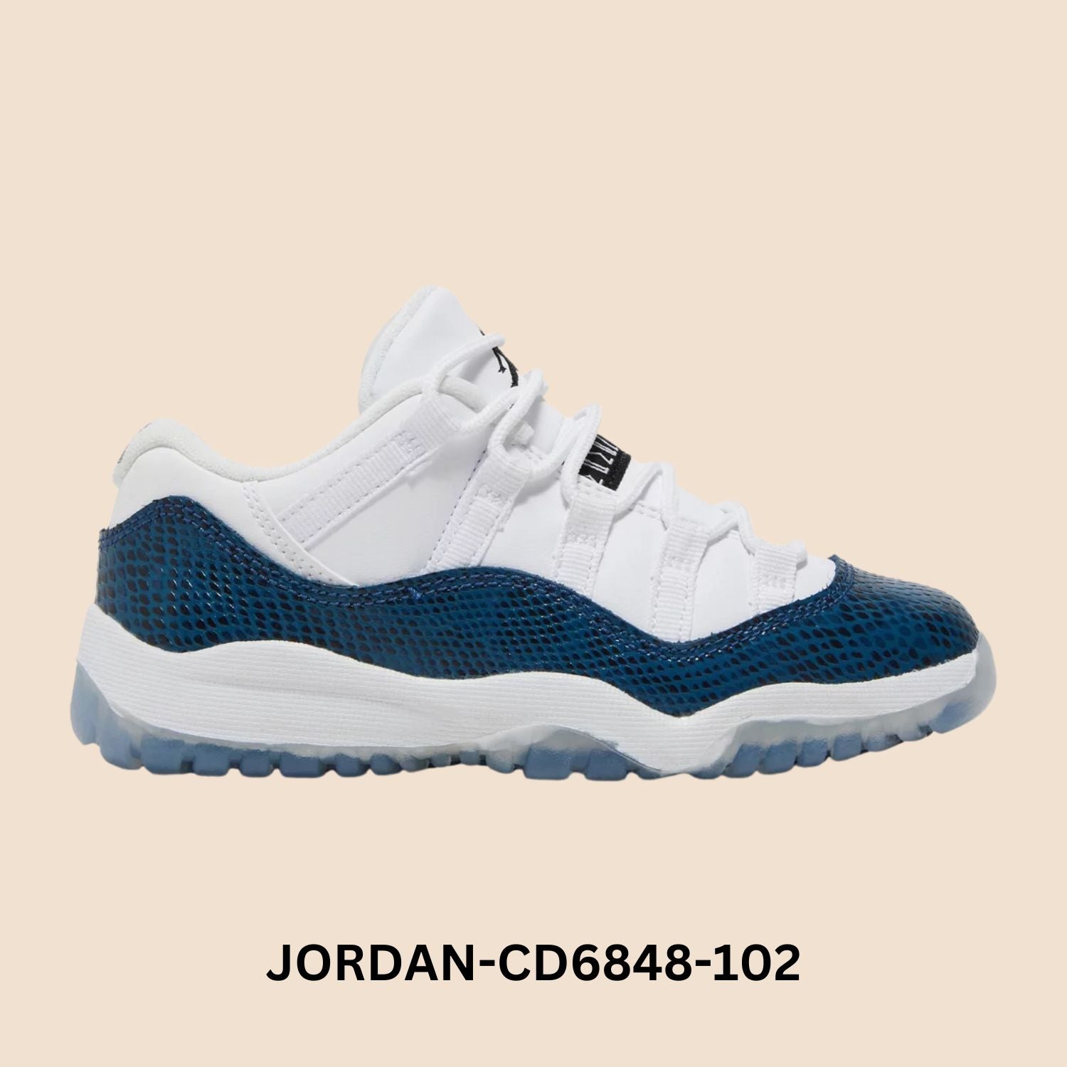 Air Jordan 11 Retro Low "Navy Snakeskin" Pre School Style# CD6848-102