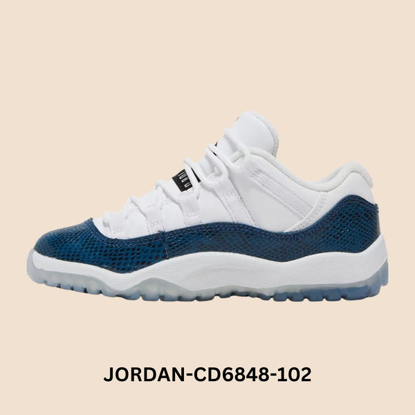 Air Jordan 11 Retro Low "Navy Snakeskin" Pre School Style# CD6848-102