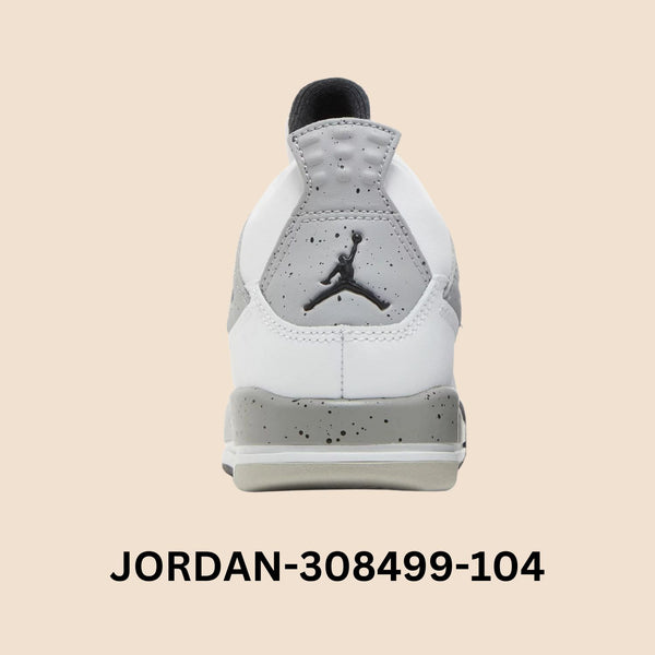 Air Jordan 4 retro "WHITE CEMENT" Little Kids Style# 308499-104