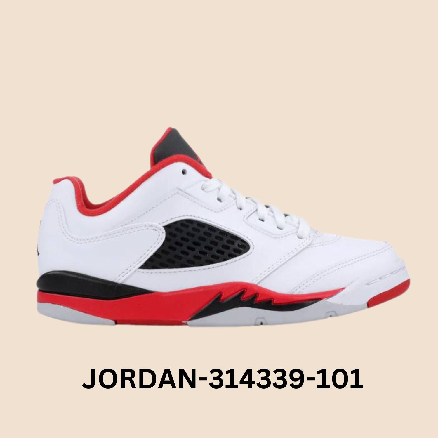 Air Jordan 5 Retro Low "Fire Red" Pre School Style# 314339-101