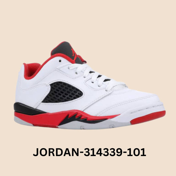 Air Jordan 5 Retro Low "Fire Red" Pre School Style# 314339-101