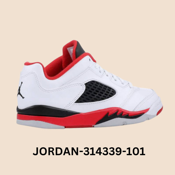 Air Jordan 5 Retro Low "Fire Red" Pre School Style# 314339-101