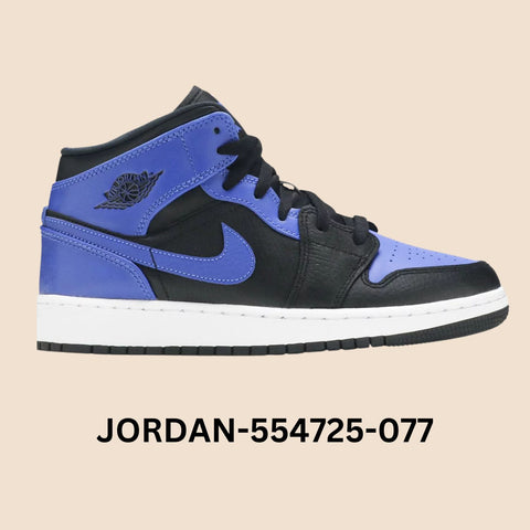 Air Jordan 1 Mid "Hyper Royal" Grade School Style# 554725-077
