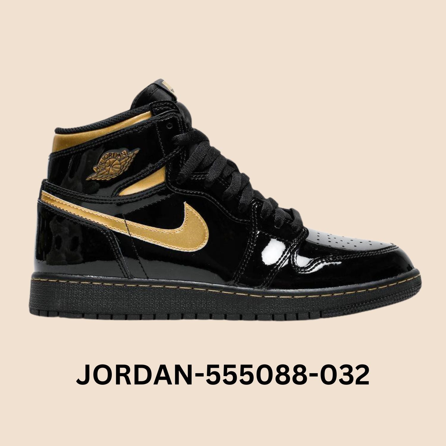 Air Jordan 1 Retro High OG "Black Metallic Gold" Men's Style# 555088-032