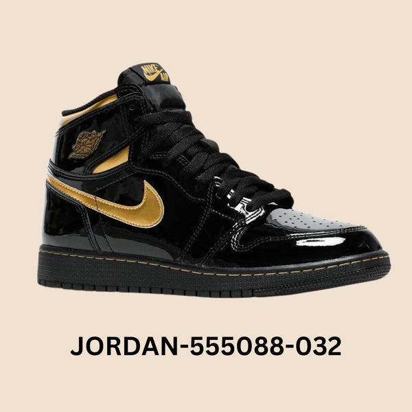 Air Jordan 1 Retro High OG "Black Metallic Gold" Men's Style# 555088-032