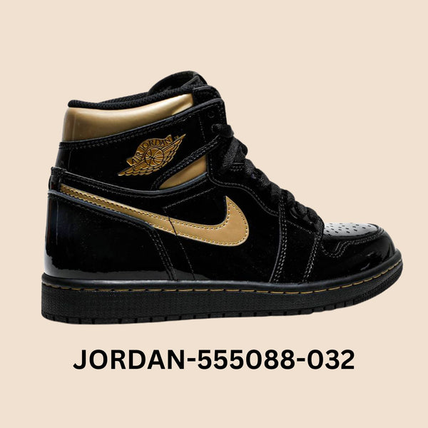 Air Jordan 1 Retro High OG "Black Metallic Gold" Men's Style# 555088-032