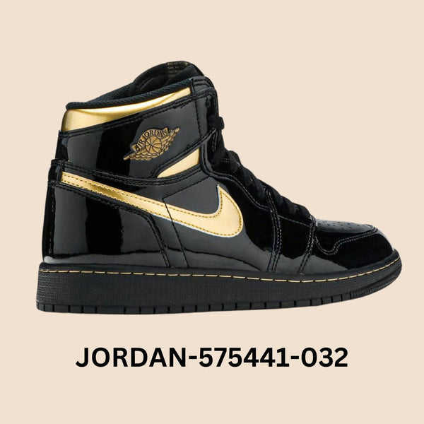 Air Jordan 1 Retro "Black Metallic Gold" Grade School Style# 575441-032