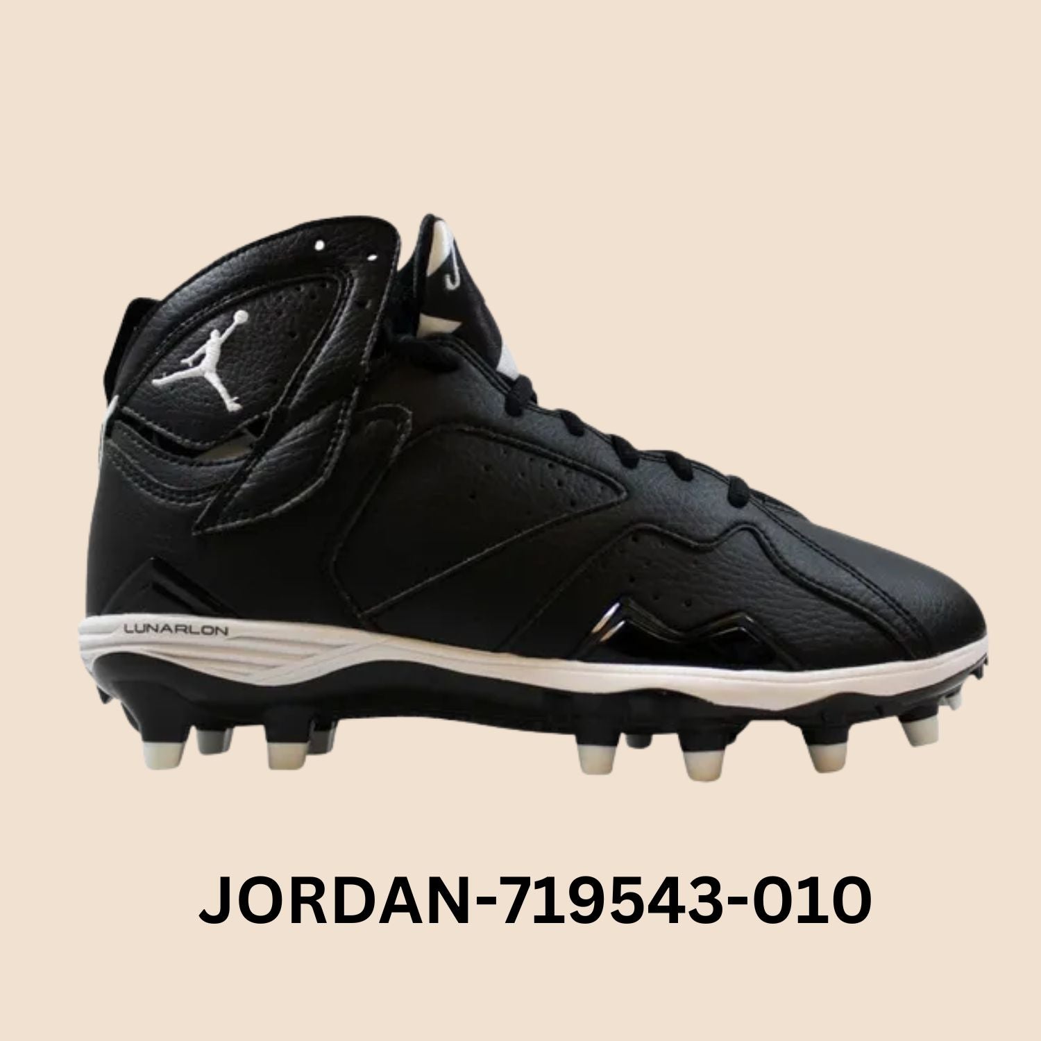 Air Jordan 7 Retro TD Cleats "Black White" Men's Style# 719543-010