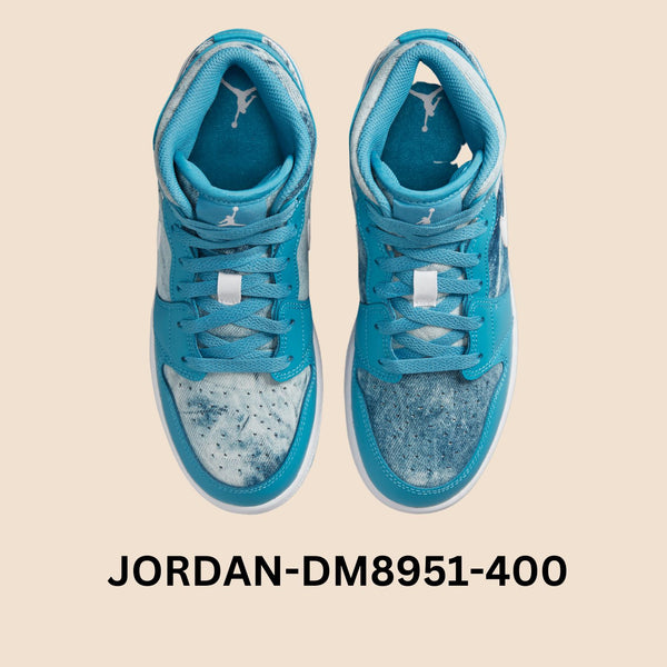 Air Jordan 1 Mid "Washed Denim" Grade School Style# DM8951-400