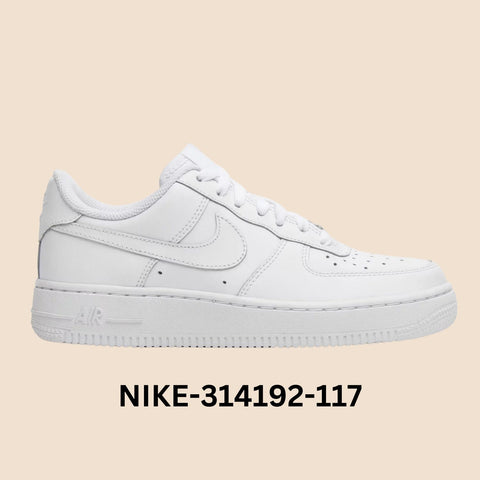 Nike Air Force 1 Low "White" Grade School Style# 314192-117