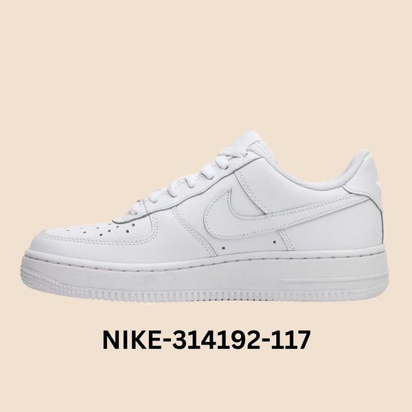 Nike Air Force 1 Low "White" Grade School Style# 314192-117