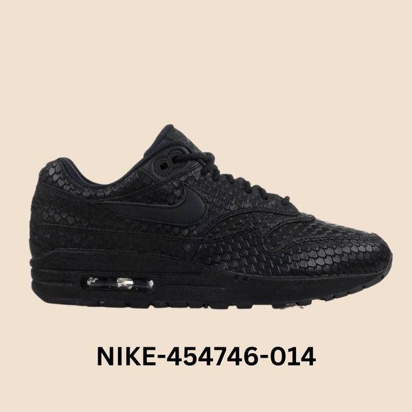 Nike Air Max 1 Premium "Black Snakeskin" Women's Style# 454746-014
