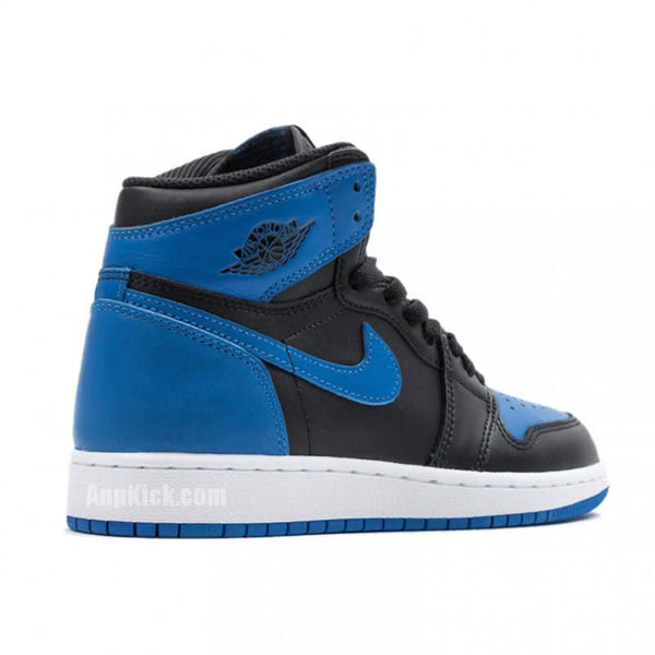 Kids Air Jordan 1 Retro High OG BG Basketball Shoes Black/White 575441-007