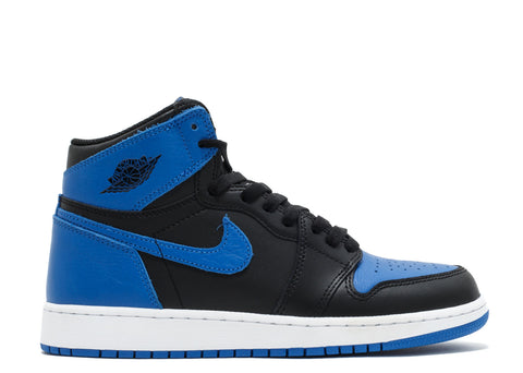 Kids Air Jordan 1 Retro High OG BG Basketball Shoes Black/White 575441-007