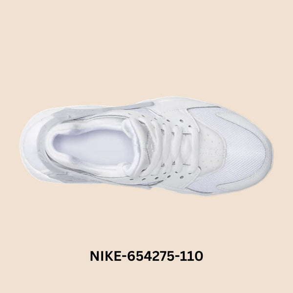 Nike Huarache Run "White Pure Platinum" Grade School Style# 654275-110