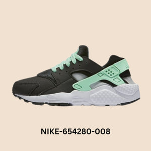 Nike Huarache Run "Green Glow" Grade School Style# 654280-008