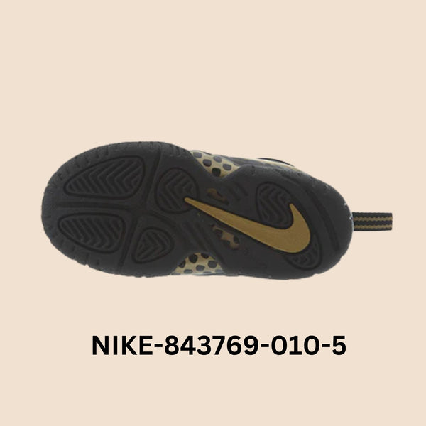 Nike Little Posite Pro "Black Metallic Gold" Toddler Style# 843769-010