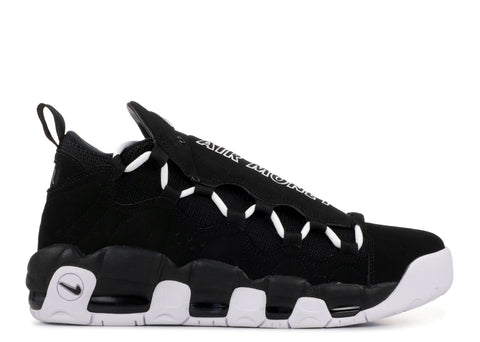 Nike Mens Air More Money Leather Platform Athletic Shoes Black Basketball Shoes #AJ2998-001