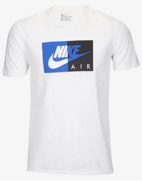 Nike Dual Block White T-shirt Men's Style #AR0213-811
