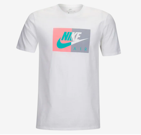 Nike Dual Block White T-shirt Men's Style #AR0213-806