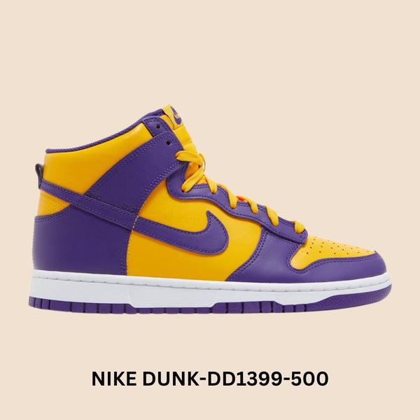 Nike Dunk Hight "Lakers" Men's Style# DD1399-500