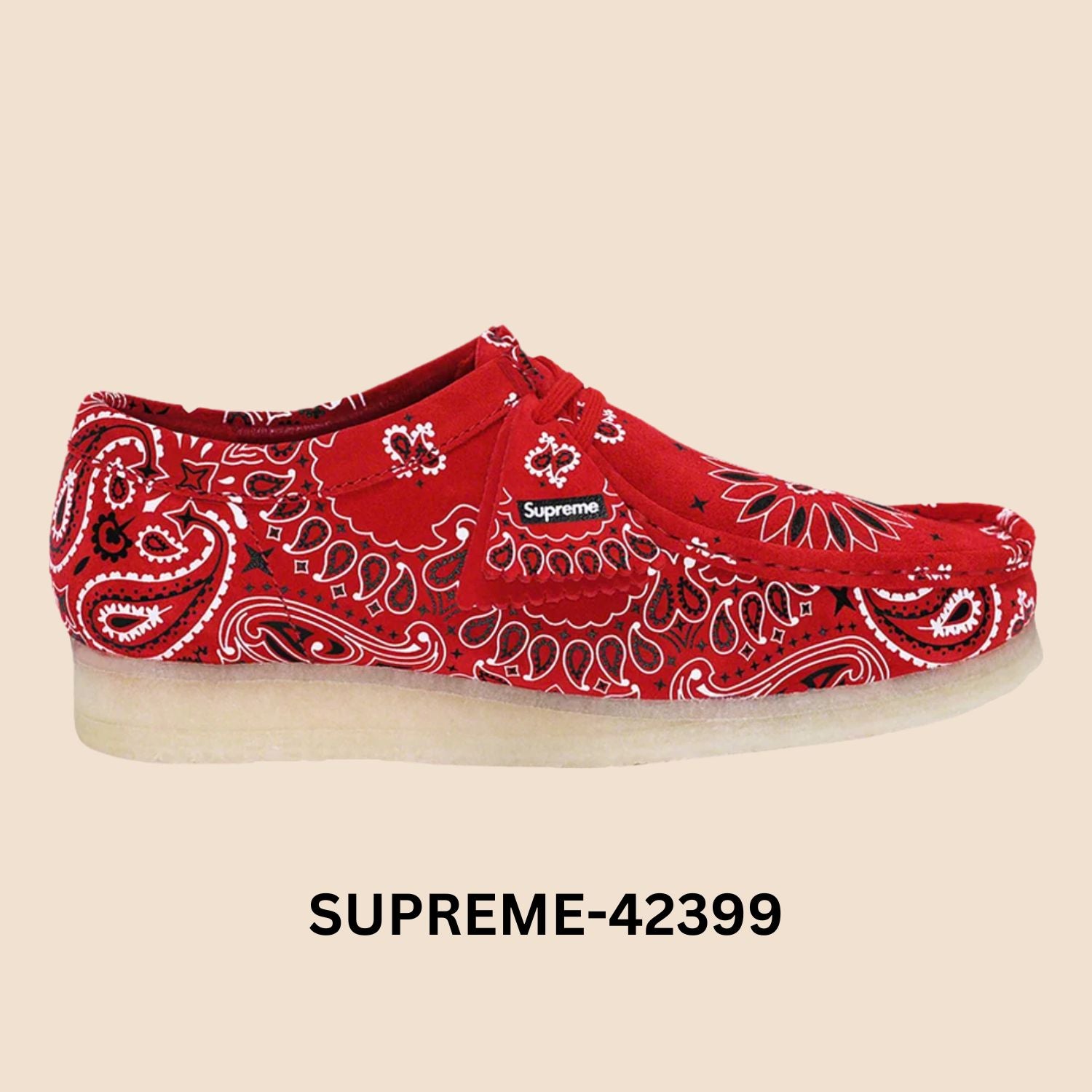 Supreme x Wallabee "Red Bandana" Men's Style# SUPR-42399